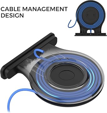 AHASTYLE HomePod Mini Wall Mount ABS Stand Holder with Cable Management Accessories for Apple HomePod Mini with Screws Space-saving for Kitchen, Bathroom and Bedroom (Black-1pc)
