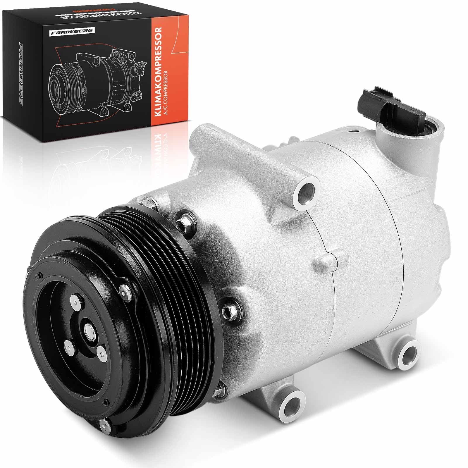 Frankberg Compresor de aire acondicionado con embrague, gasolina, 1840807 | Compatible con: K.u.g.a II DM2, Furgoneta Transit Connect V408/MPV, Tourneo Connect/Grand Tourneo Connect V408 MPV