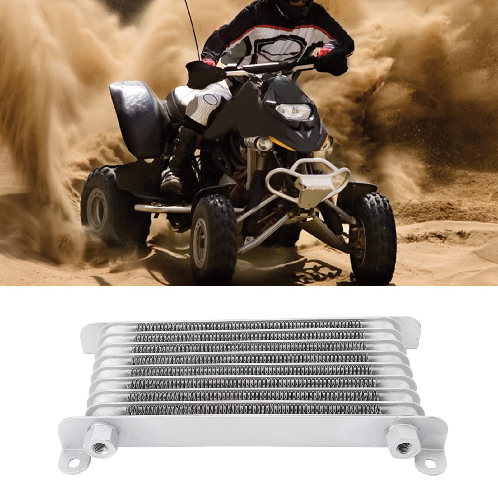 Radiatore radiatore olio in alluminio ad alte prestazioni per motori moto, moto da cross, pit bike 50CC 250CC - Raffreddamento rapido, riduce l'usura del motore, prolunga la durata