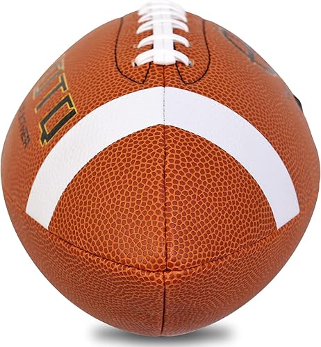 Miniatura 8 de KUYOTQ Fútbol para jóvenesadultos, tamaño oficial 79, fútbol americano de cuero compuesto suave, fútbol americano  en la escuela secundaria y al