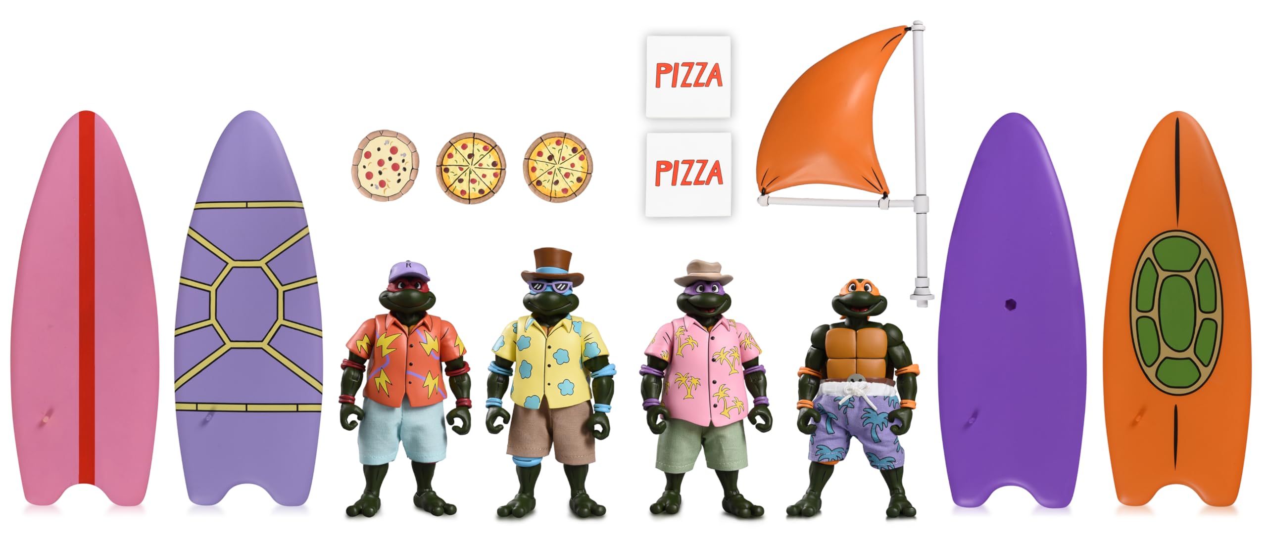 Teenage Mutant Ninja Turtles (Cartoon) - Bodacious Beach Bros. Turtles 7" Scale Action Figure 4-Pack