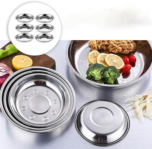 Miniatura 5 de TACRIG Dining Plate Food Plates Round Dinner Plates Fruit Trays Salad Snack Dessert Dishes Serving Plates