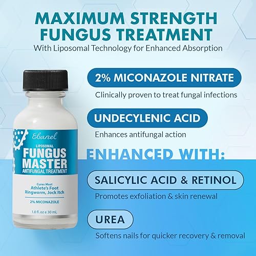 Miniatura 3 de Ebanel Paquete de tratamiento de hongos de 1 oz y 2 paquetes de crema de urea al 40% de 4.6 onzas