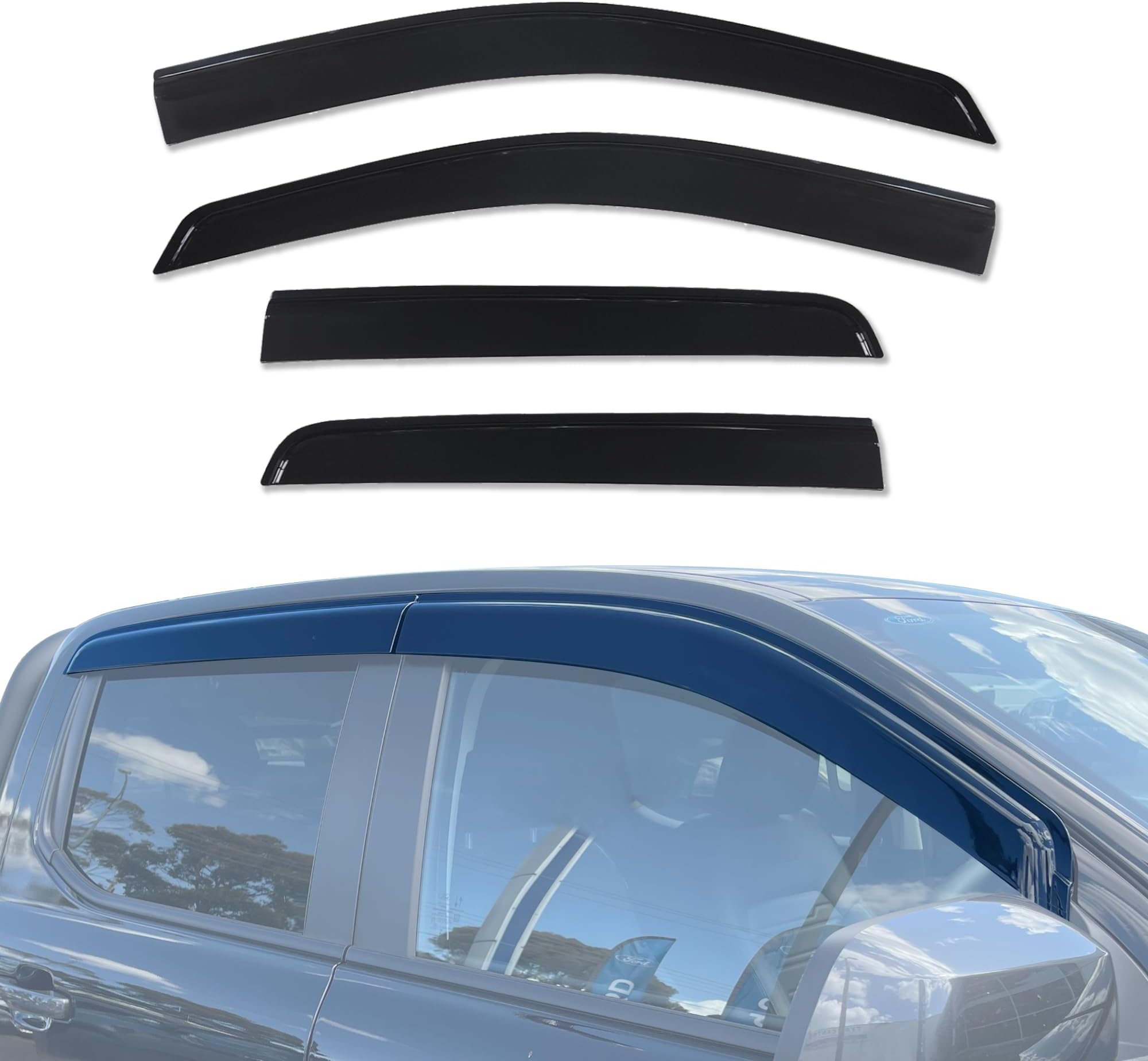 SUERAUTO4X4 Weather Shields for Ford Ranger Accessories Next Gen 2022 ...