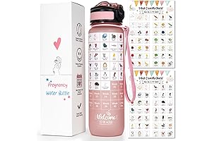Pregnancy Water Bottle Tracker with Colorful Stickers