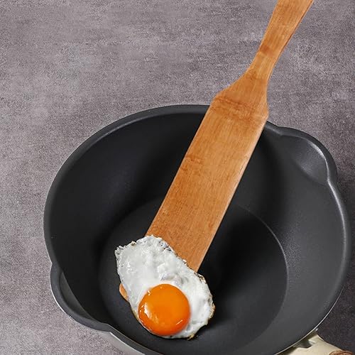 Miniatura 6 de Wooden Spurtles Set (5Pcs) - Teak Wood Kitchen Tools Set - Heat Non Stick Wood Cookware for Stirring & Mixing