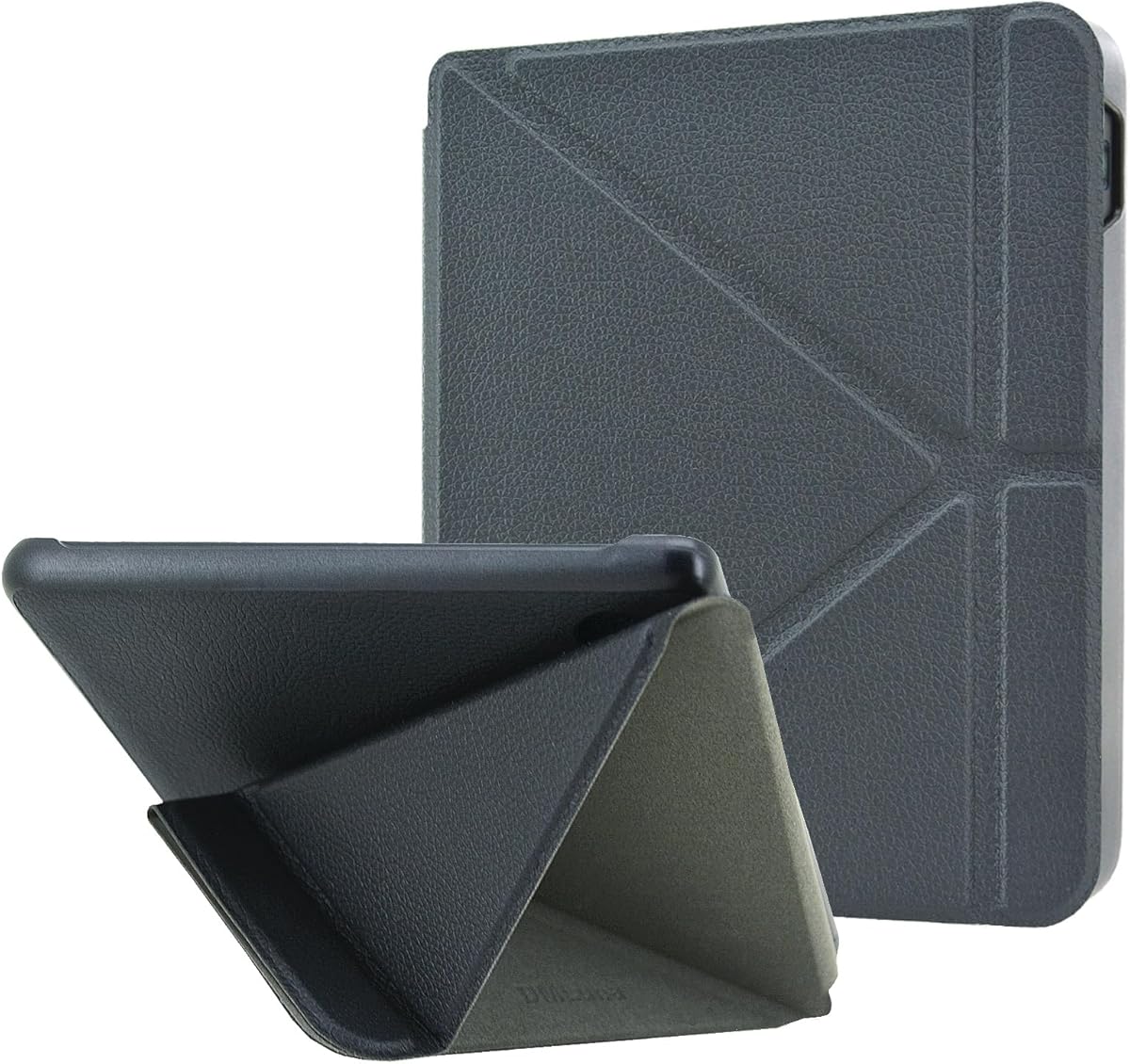 DMLuna Origami 2-Way Stand Case for Kobo Libra Colour (Model:N428, 2024 Release), Slim and Lightweight Premium PU Leather Protective Cover with Auto Sleep Wake Feature, Black