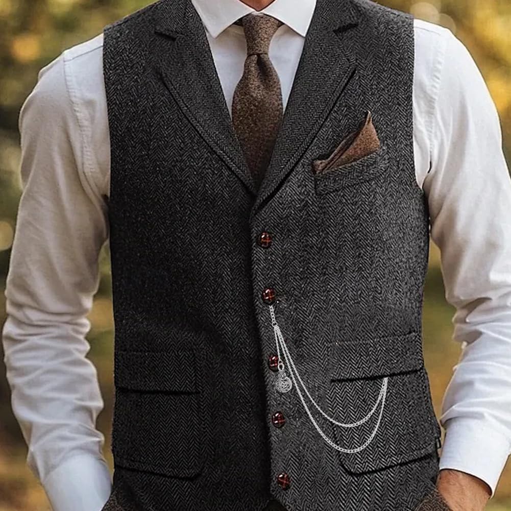 SUNNYCLUE 11Inch Pocket Watch Chains Vest Chain Vintage Antique Silver Albert Chains with T-Bar Clasp Hollow Round Pendants Watch Chain Accessories for Men Gifts Father's Day Holiday Christmas
