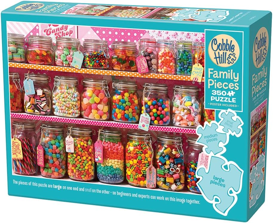 Cobble Hill Family Piece's 350 Puzzle - Candy Counter - Sample Poster Included