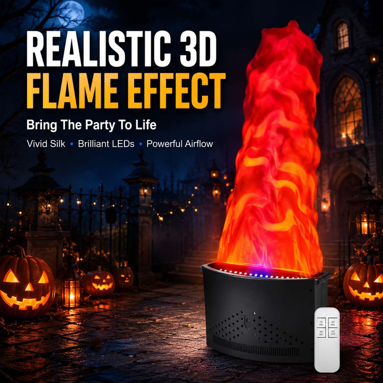Luce Scenica con Fiamma 3D – Spettacoli Teatrali – 24 LED di Importazione 1.8m