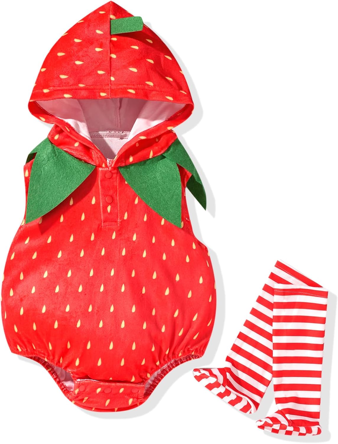 Aalizzwell Infant Baby Halloween Clothes Fruit Hooded Romper Bodysuit Outfit
