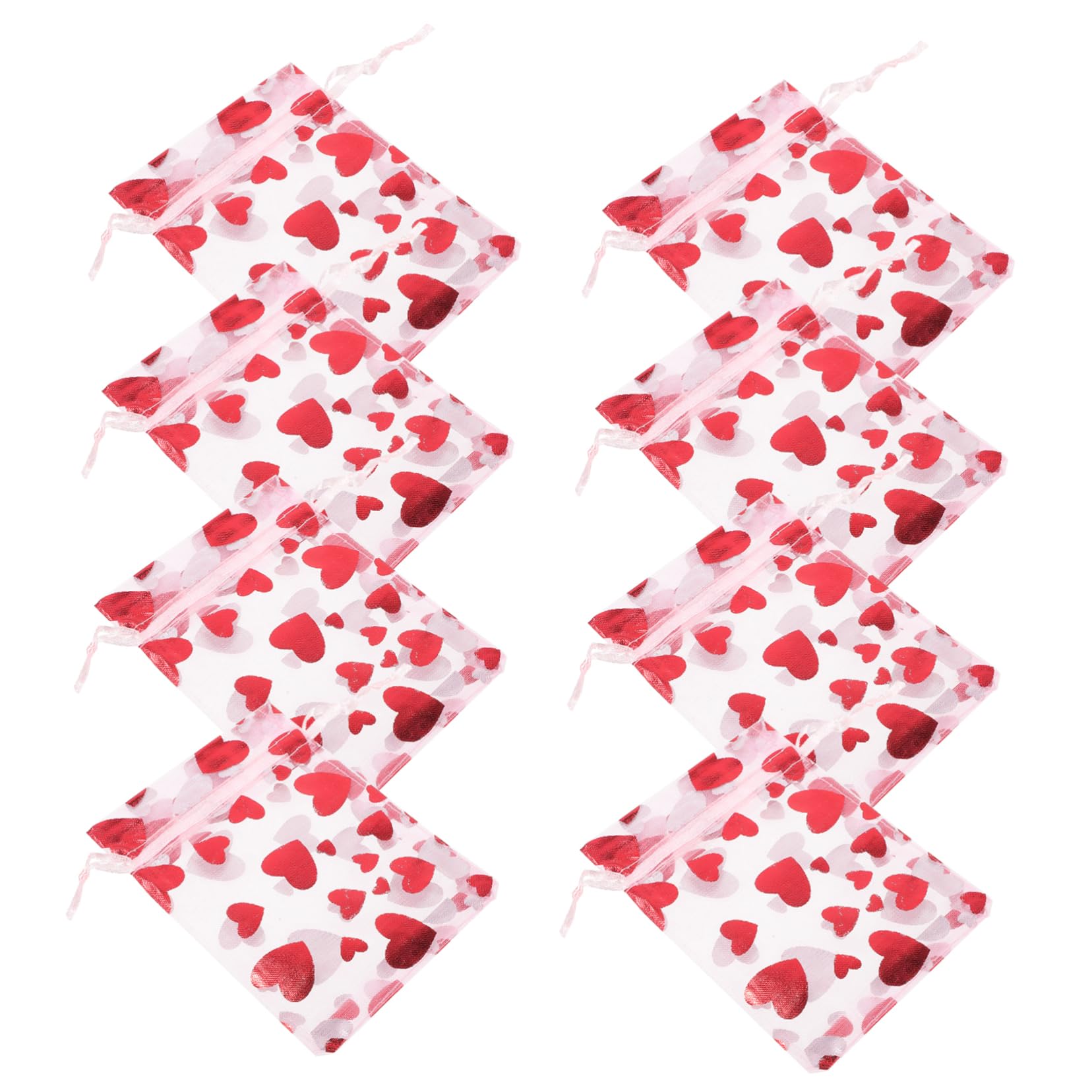 Beavorty 3 Set Di Sacchetti in Organza A Forma Di Cuore Per Sacchetti Per Piccole Imprese 100 Pezzi * 3