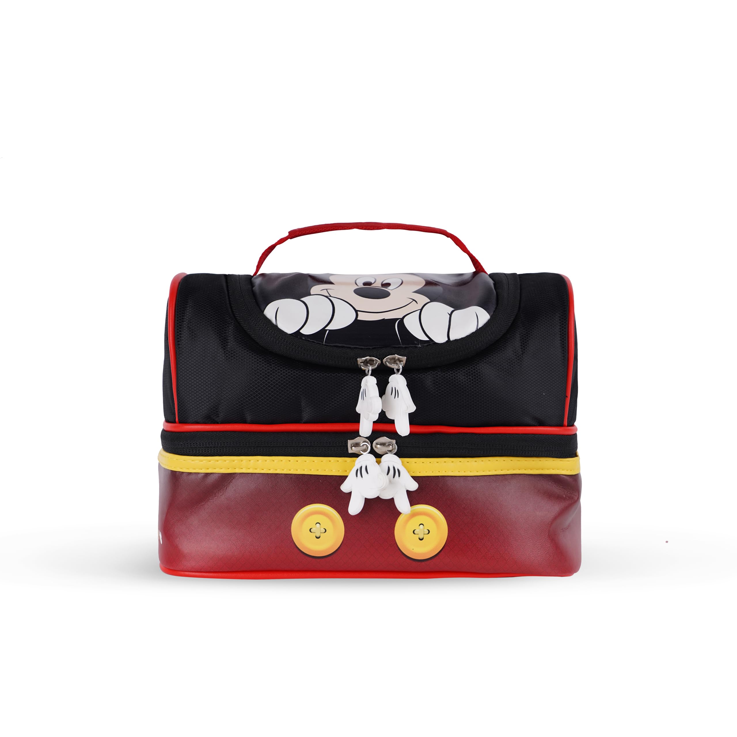 TRUCAREDisney Mickey Mouse There is only one Mickey 2 Compartment Lunch Bag | Thermal Insulated | Water Resistant | Durable | For kids Boys, Girls | School Picnic Outdoor, Red