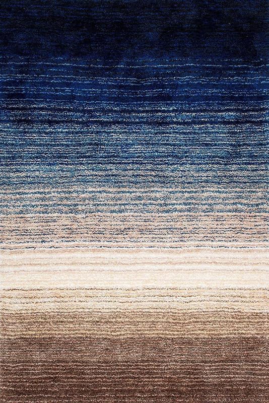 Image of RUG ERA Shaggy Carpet for Living Room 3X5 FEET Fluffy Rug for Bedroom Floor Modern Non-Slip Floor Mat & Galicha for Home Decor | Cozy Area Carpet (Turquoise)