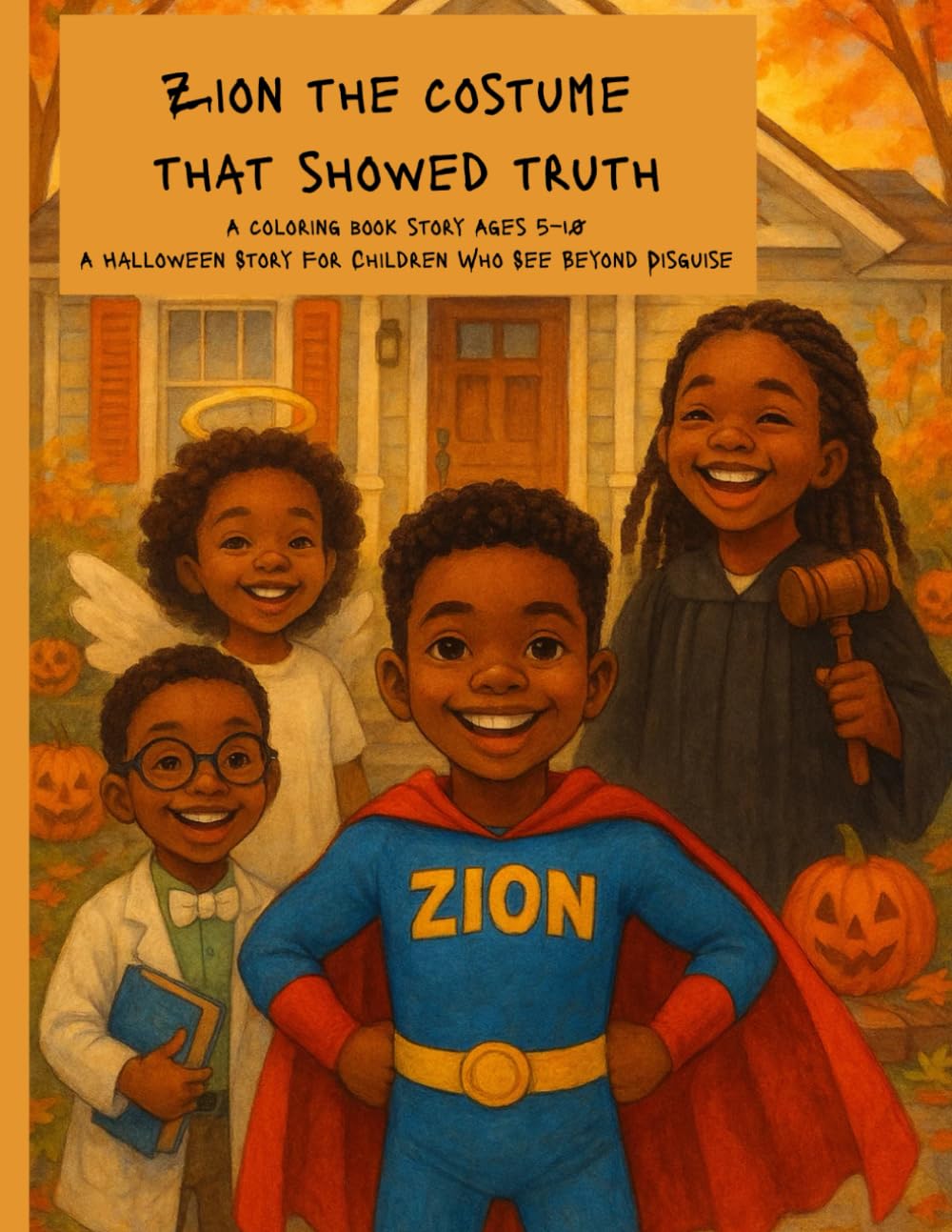 Zion the costume that showed truth - A coloring book story Ages 5–10: A Halloween Story for Children Who See Beyond Disguise (Coloring Our Story: children's coloringbooks)