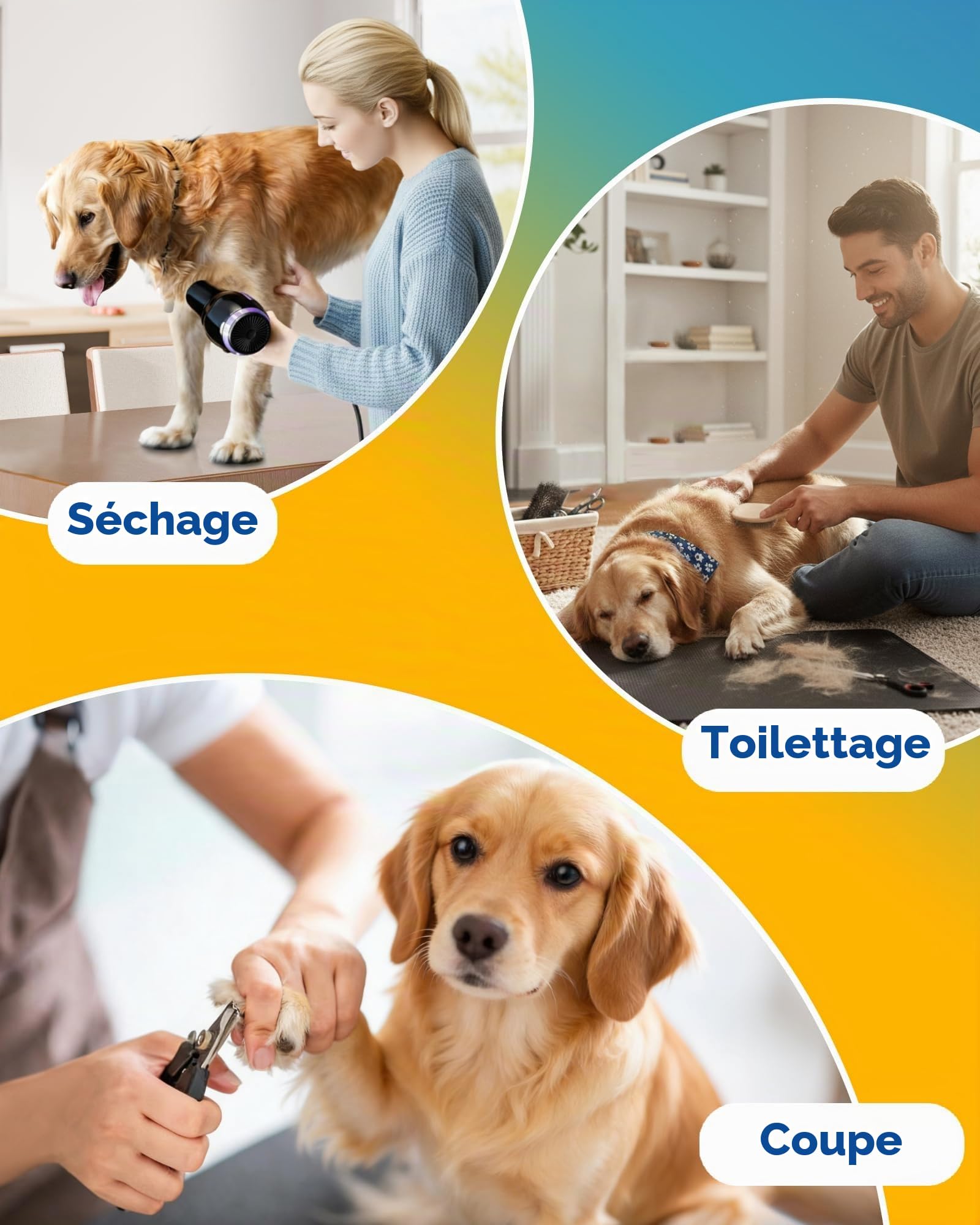 Potence de Toilettage pour Chiens, Hauteur Réglable 66-102 cm, Inclut Hamac de Soin et Sangle Anti-Assise, Bras de Toilettage Stable pour Bain, Tonte et Entretien du Pelage