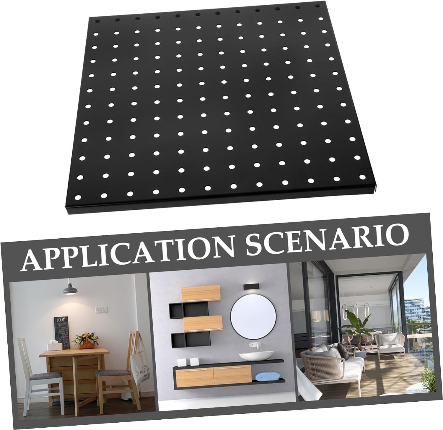 1set Metal Pegboard Wall Organizer Panel Sturdy Design for Efficient Tool Storage Garage Workshop Kitchen Easy to Install Metal Display