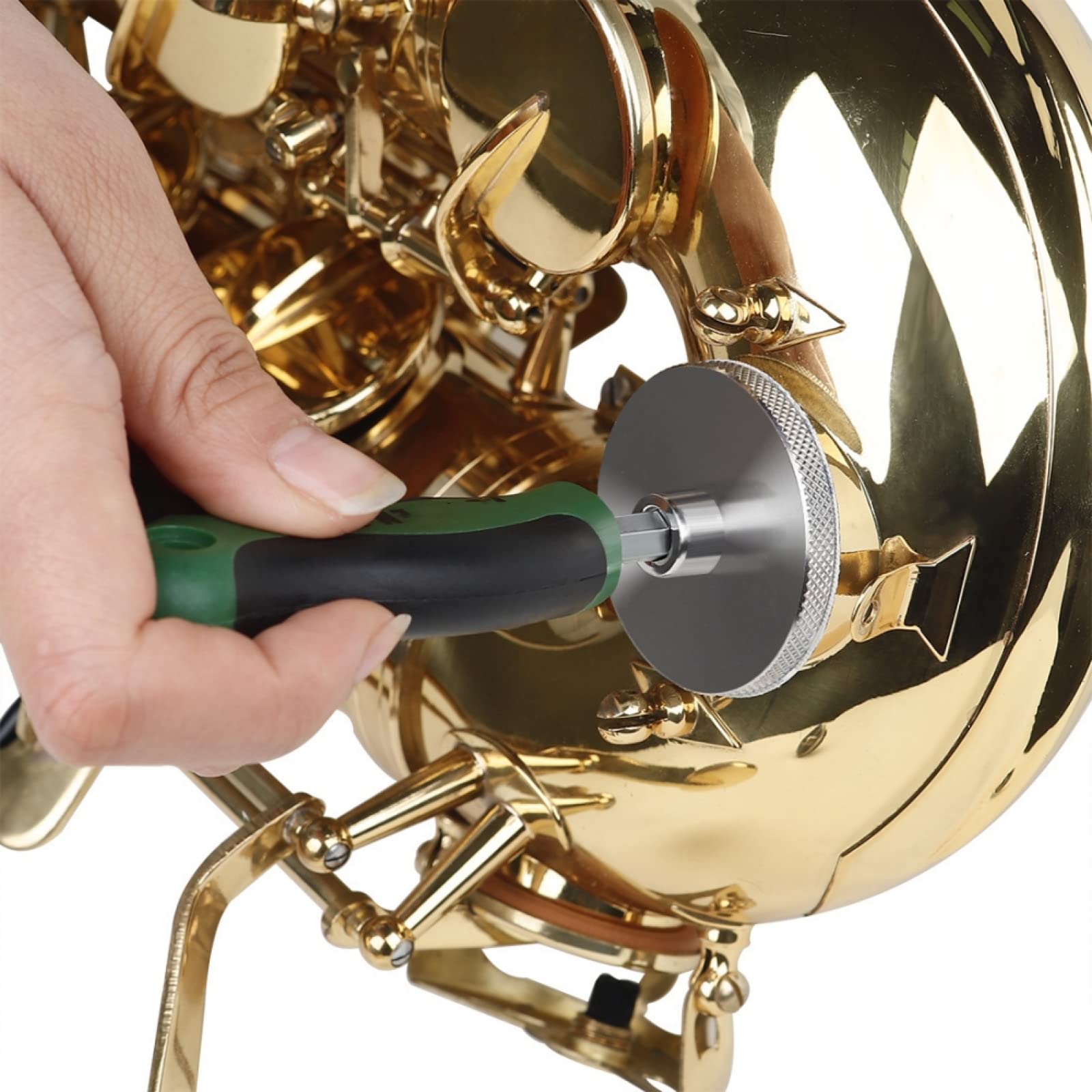Herramienta de nivelación de orificio de sonido para saxofón, herramientas de reparación de instrumentos de viento, tubo de saxofón, herramienta de reparación de nivelación de nivelación de tubo