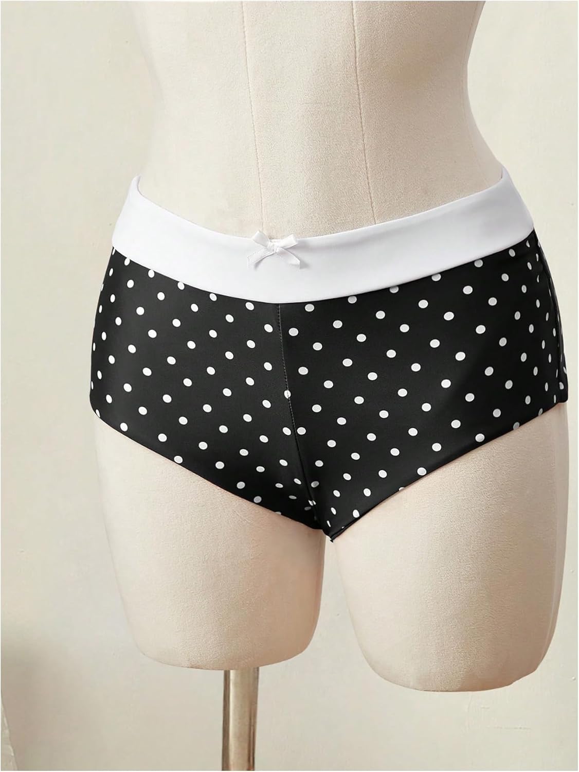 SHENHE Women's Polka Dots Bikini Set Halter Triangle High Waisted Swimsuits 2 Piece Bathing Suit - Image 2