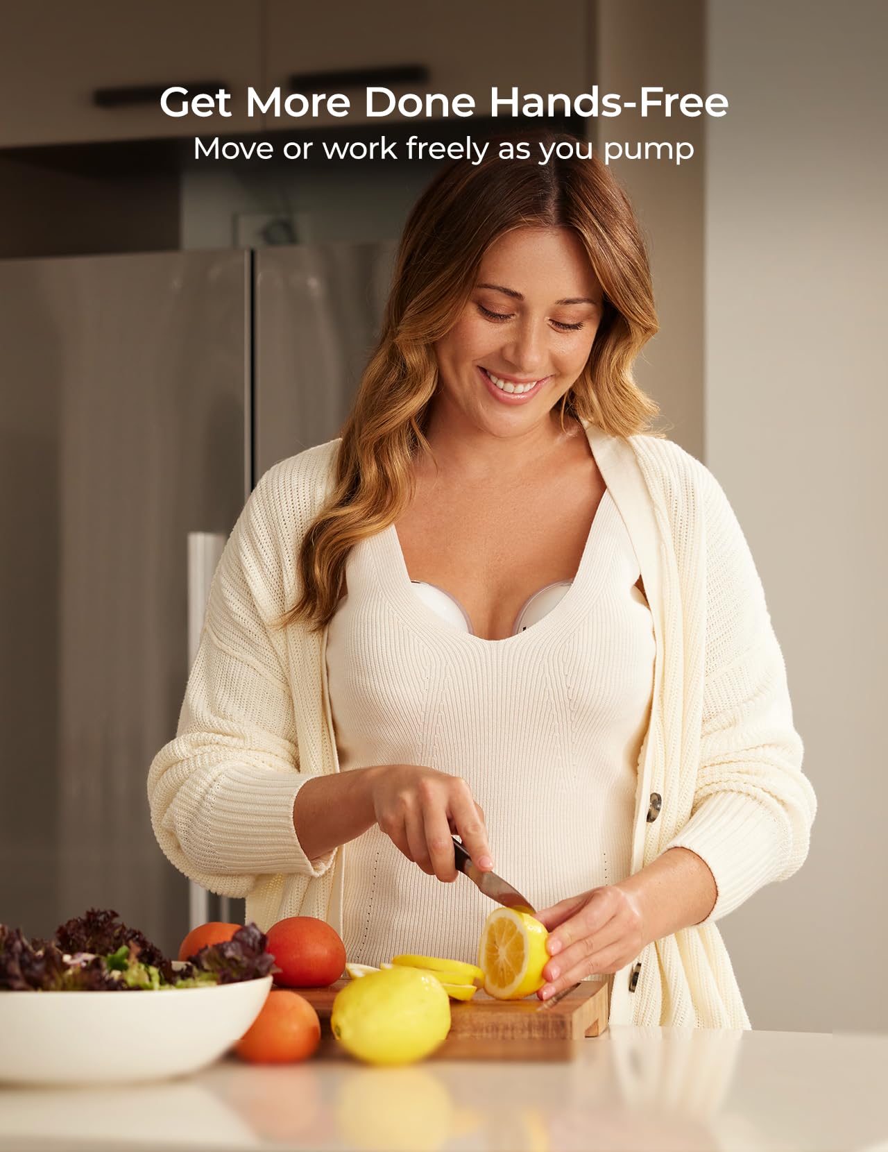 Momcozy M5 Smart APP Controlled Wearable Breast Pump, Hands-Free Wireless Electric Pump, 3 Modes 9 Suction Levels, BPA-Free, Portable Lightweight, 24mm Flange, 2-Pack Cozy Red