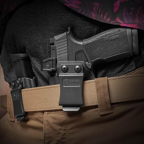 Miniatura 7 de GRITR IWB Kydex - Funda para pistola Sig Sauer P365-XMACRO para mano derechaizquierda, corte óptico, garra de ocultación, parte inferior abierta,