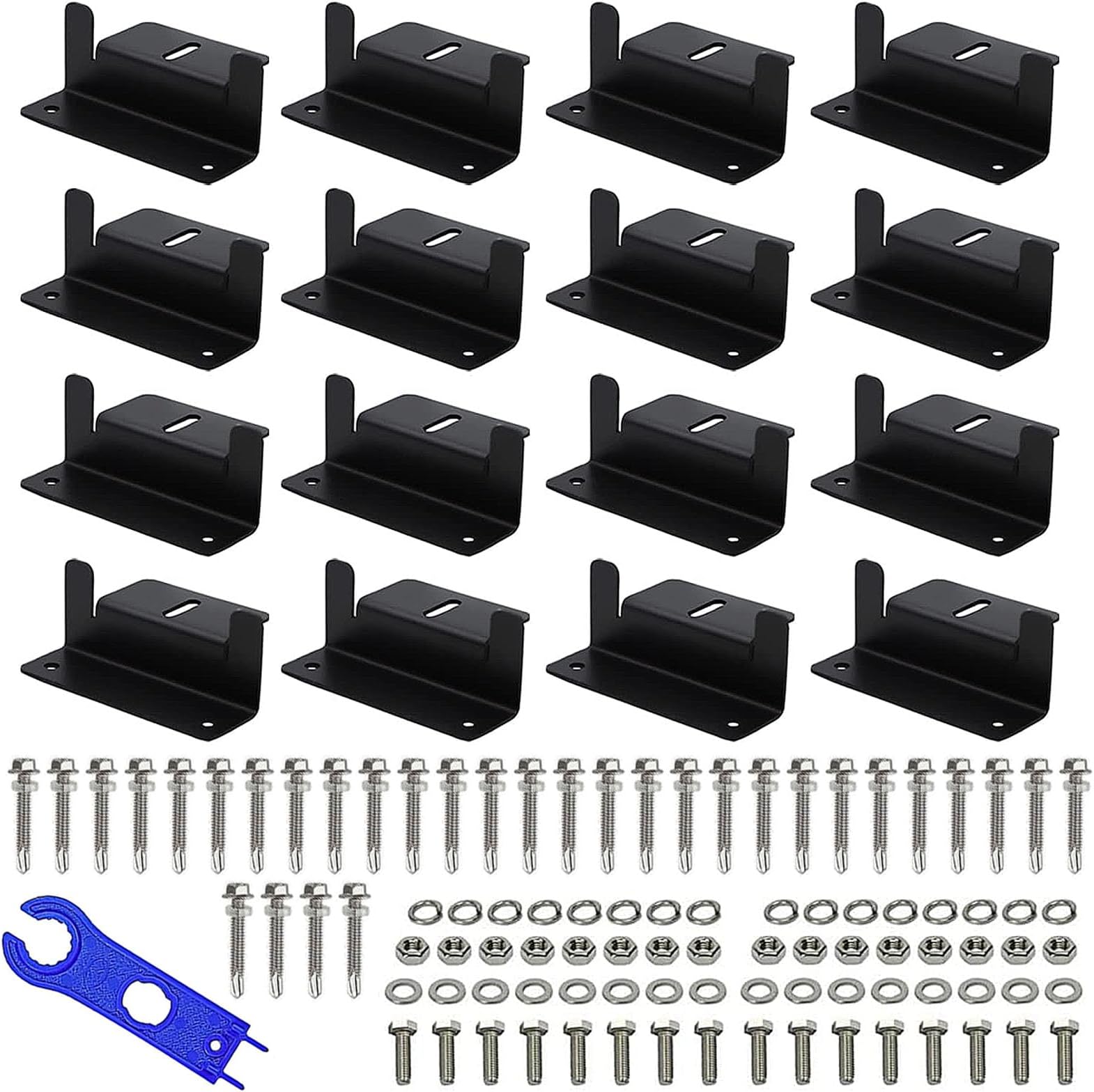 Plenti SOLAR 2x Mittelklemmen 35mm System Halterung Mitte Für Kunststoff Aufsteller Flachdach