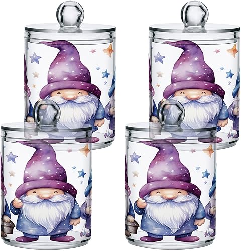 Miniatura 2 de Zhirexin Lindos gnomos de Navidad, 2 tarros herméticos de vidrio transparente, recipiente de almacenamiento de alimentos, puede almacenar dulces,