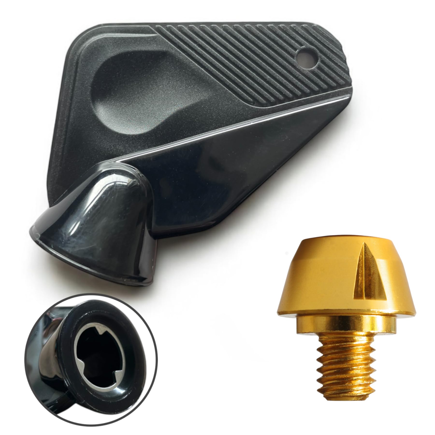 Single 6mm thread rugby stud & replacement tool for Adidas boots. Durable stud key with metal teeth compatible with Adidas Rugby models inc RS15, RS7, Inurza. Multiple colours & lengths (gold, 8mm)