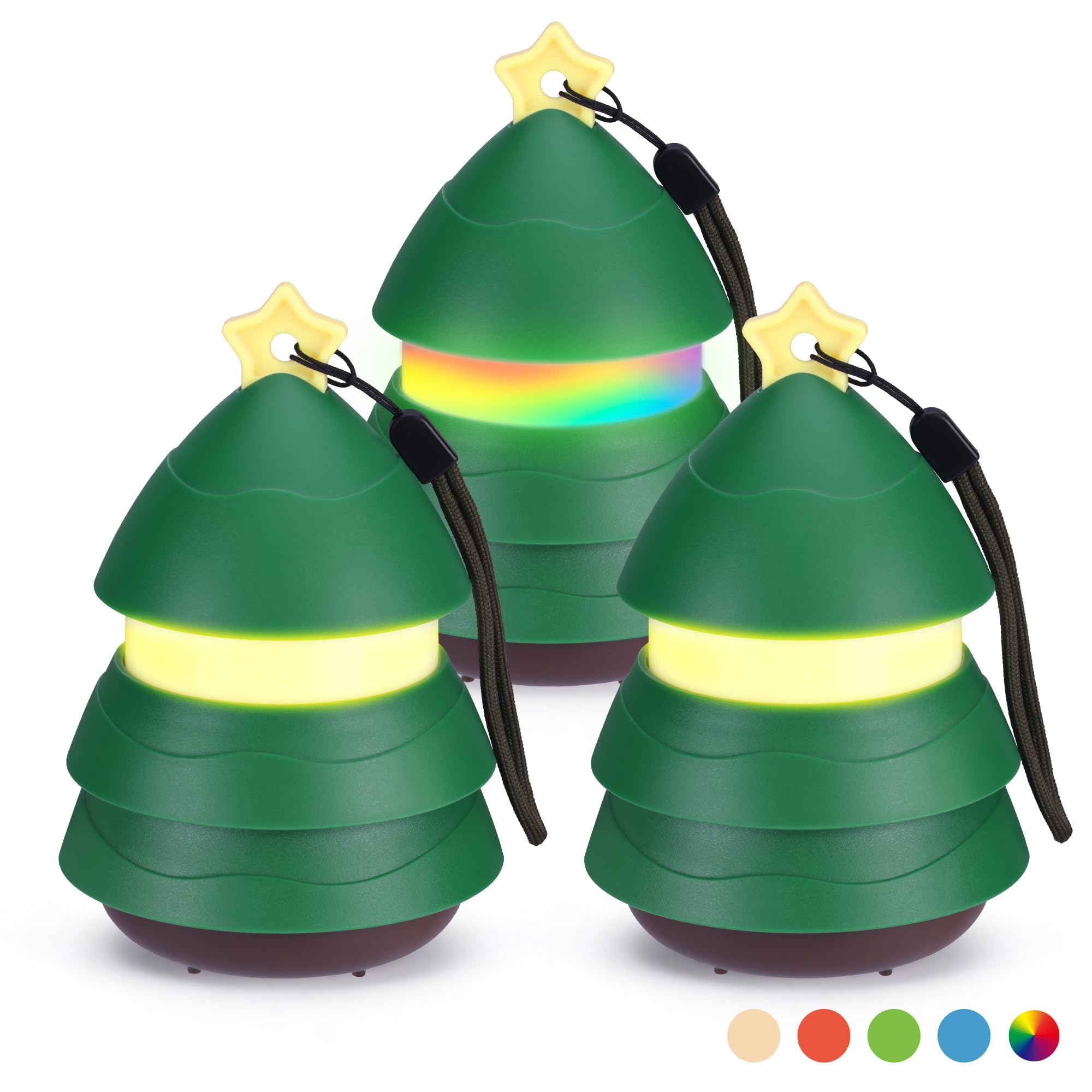 Christmas Gift EverBrite Christmas Tree Lantern 3 Pack, 5 Light Modes Holiday Decoration Presents for Women and Men, AAA Batteries Contained Stocking Stuffers, Christmas Lights Indoor & Outd