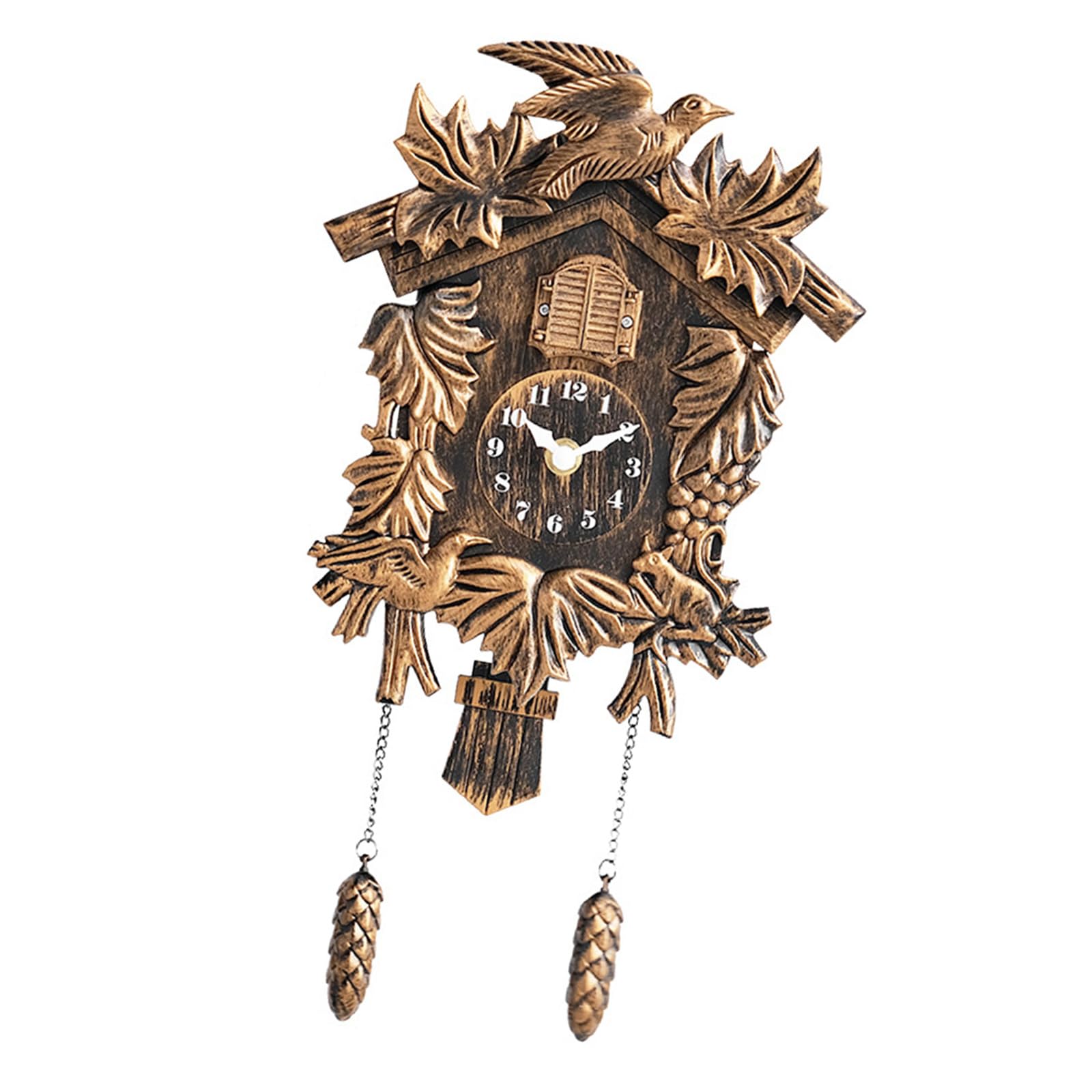 Oxxggkao Cuckoos Wall Clock Quiet Movements and Bird Flapping Battery Operated Pendulums for Living Room or Bedroom Cuckoo Wall Battery Operated Bird Fun Interactive Cuckoo Pendulum Sound
