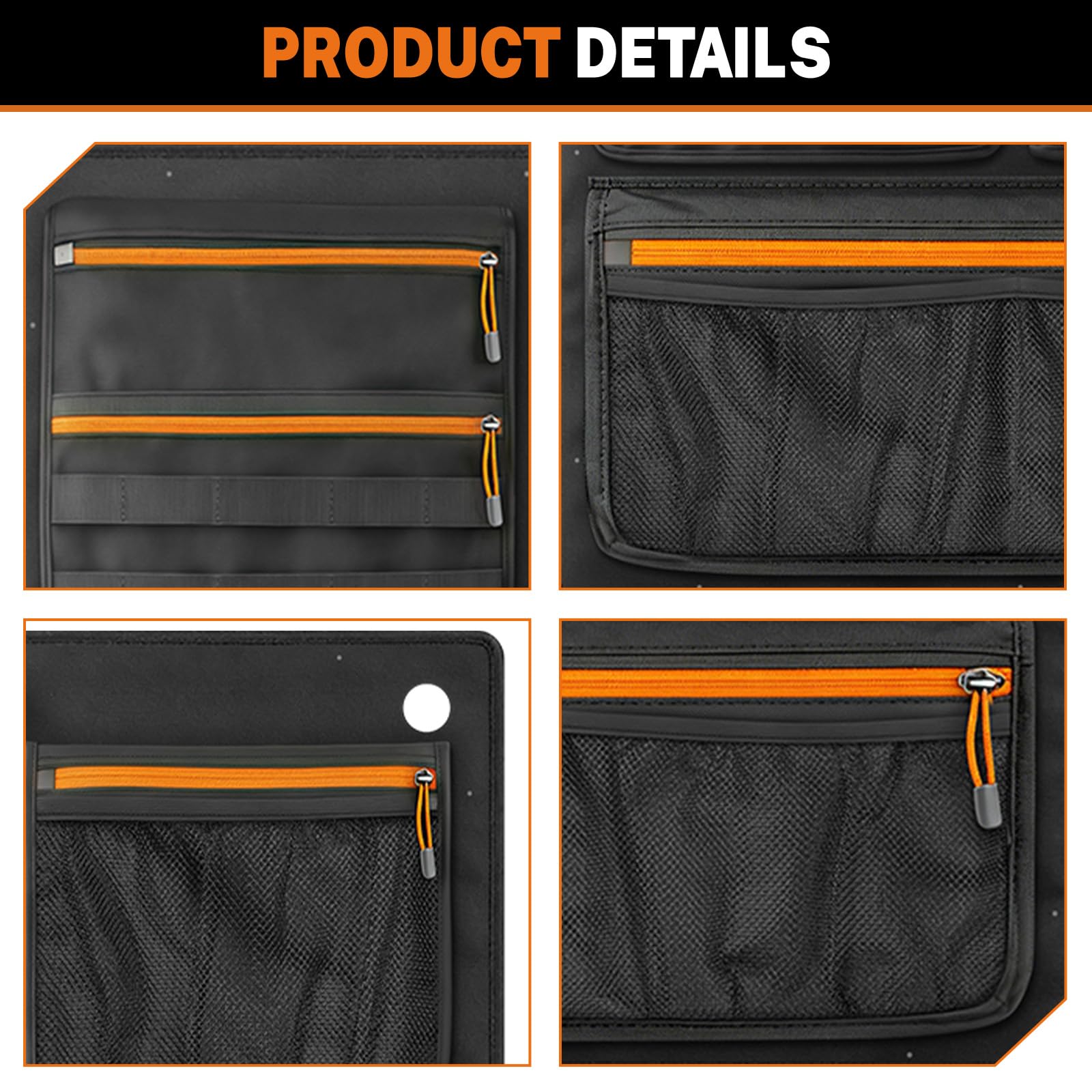 Scheunentor Aufbewahrungsorganizer kompatibel mit Fiat Ducato/Citroen Jumper/Peugeot Boxer 2006-2026, 1680D Polyester Taschen-Organizer für Hecktüren