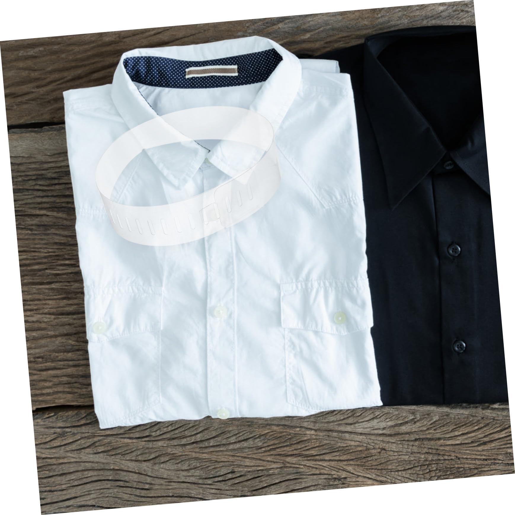 100 piezas Unidades Soportes de Cuello Plástico para Camisas Vestir Refuerzos Transparentes PVC para Forma y Evitar Deformación Cuellos de Camisas