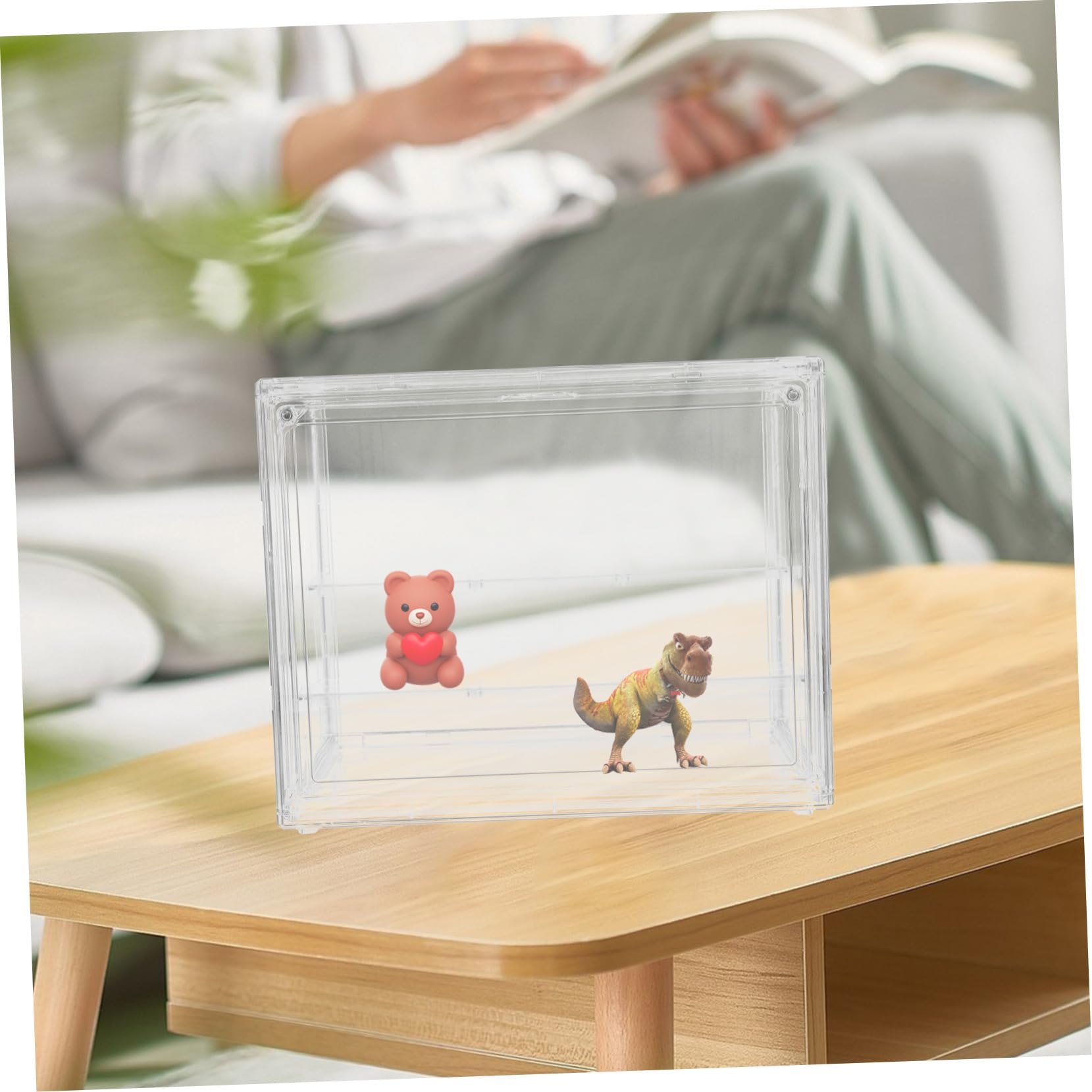 iplusmile Vetrina Acrilico per Miniature Vetrina Trasparente per Personaggi in Miniatura Scatole Espositive per Oggetti da Collezione