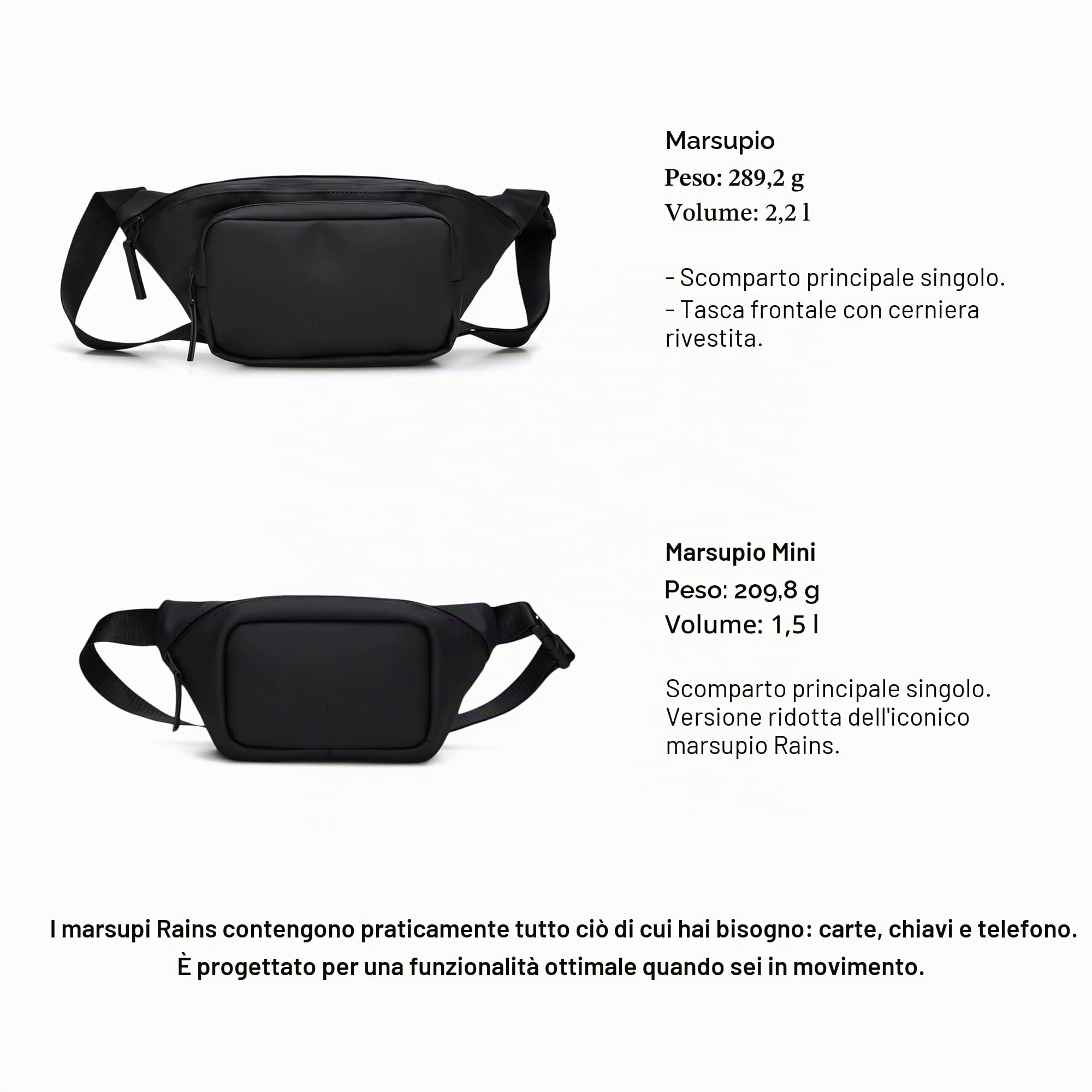 Marsupio Bum Bag Mini W3 14730 nero