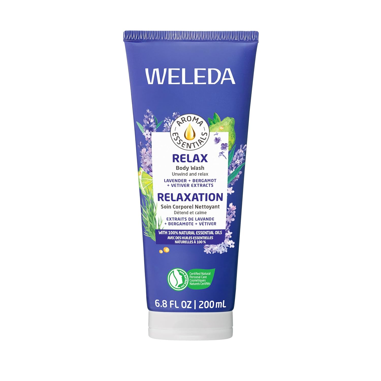 Weleda Aroma Essentials Relax Creamy Body Wash, Parabens Free, 6.8 Fluid Ounce (Pack of 1)