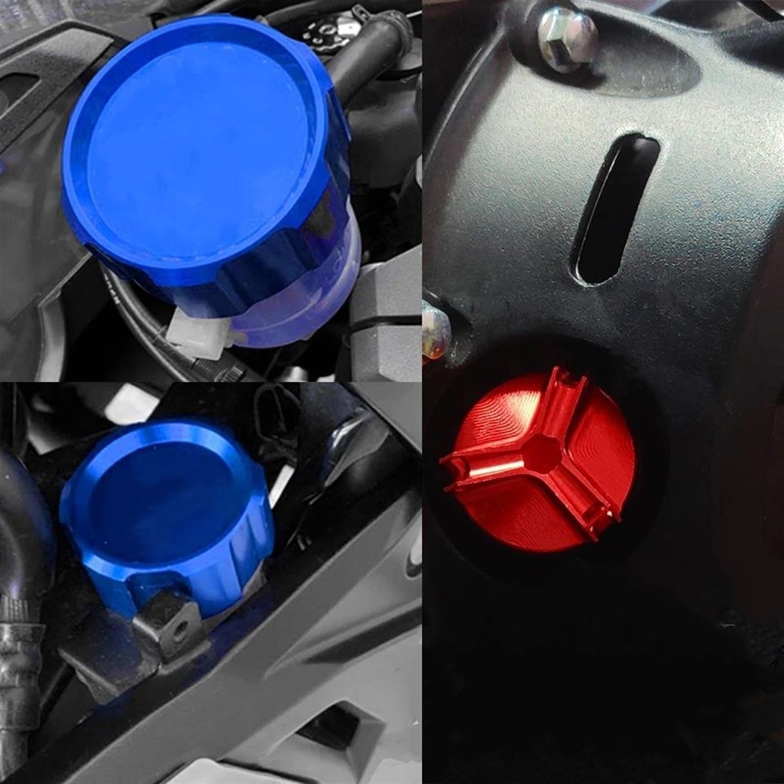 Tapón Aceite Cubiertas Del Depósito Líquido Frenos Y Tapón Llenado De Aceite Del Tapón Del Motor Para Kawasaki Para Ninja ZX6R 636 ZX636 ZX-6R 1998-2023 Tapones Aceite Para Motos (Color : D)