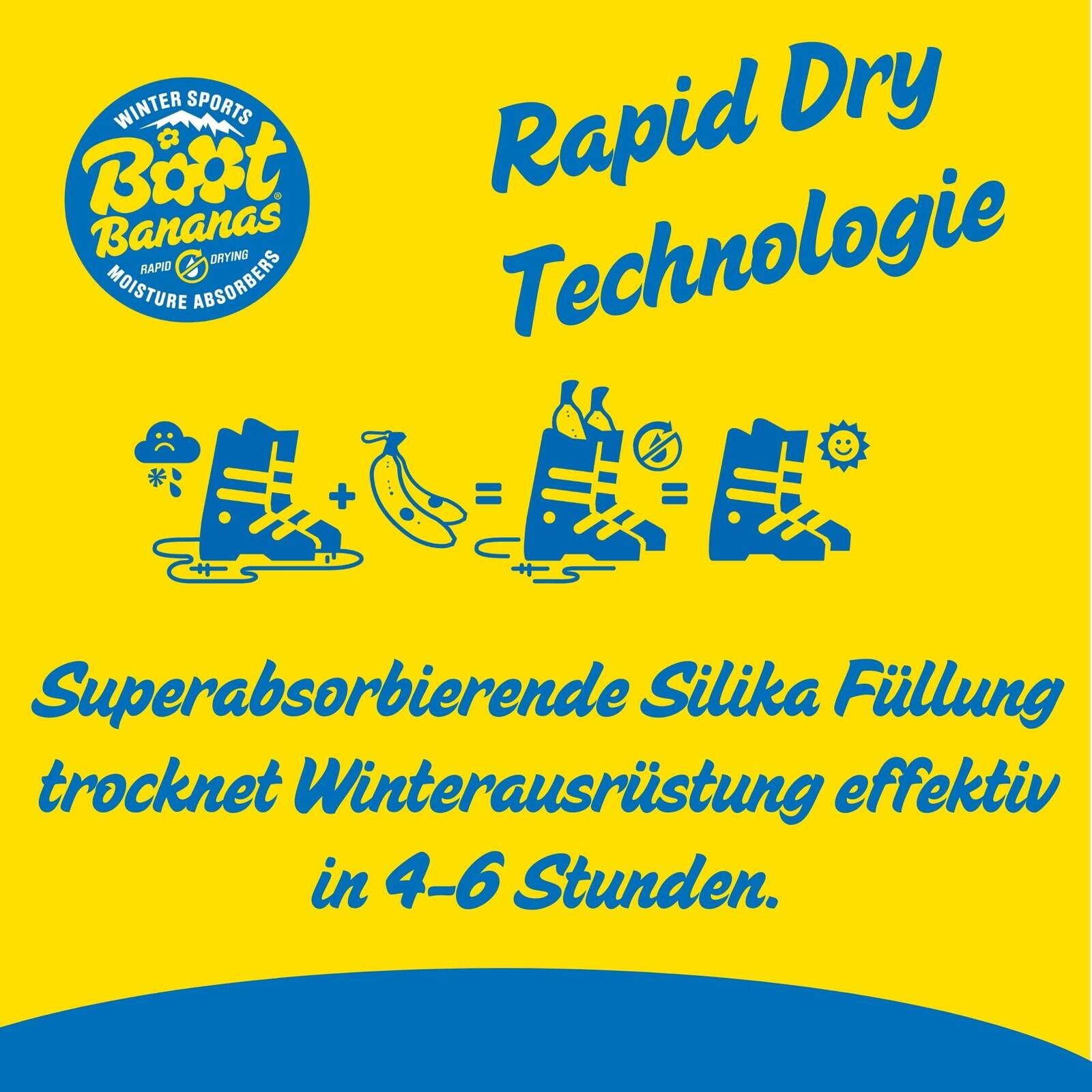 Boot Bananas Schuhtrockner für Stiefel, Skischuhe & Snowboard Boots – Shoe & Ski Boot Dryer – Schuhe Trocknen ohne Strom – Praktisches Outdoor Gadget & Geschenk für Snowboarder