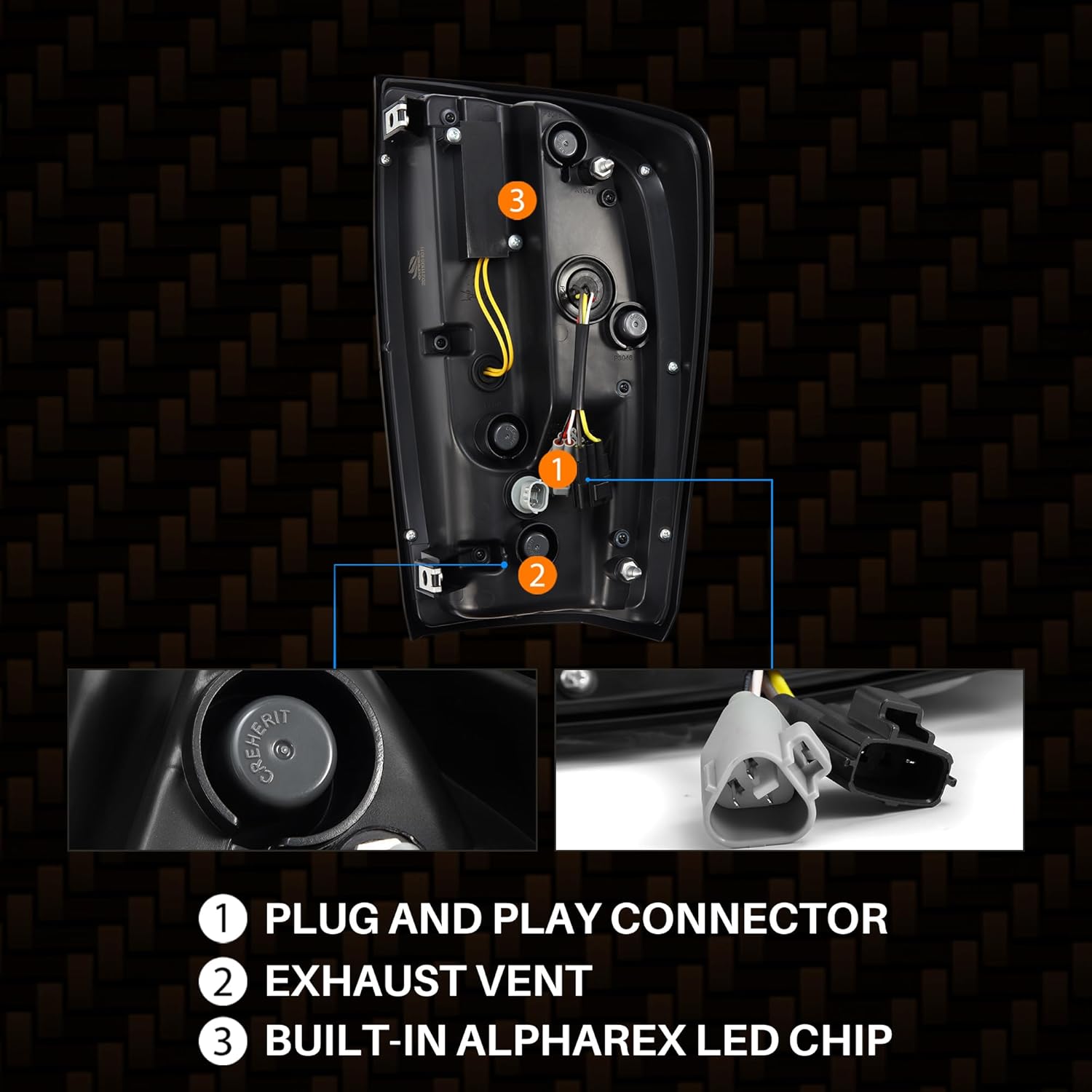 Alpharex For 16-23 Tacoma LUXX-Series LED Tail Lights Alpha-Black