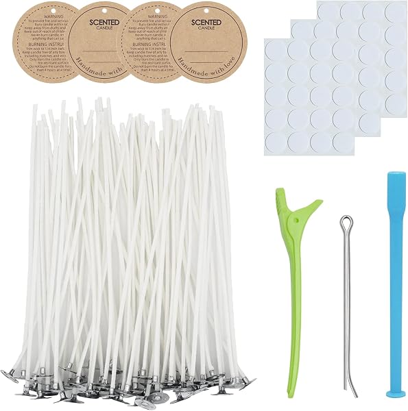 CandMak Candle Wick Kit with 60 cotton wicks