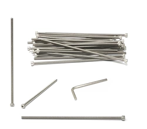 Miniatura 69 de iexcell 25 piezas M4 x 60/65/70/75/3.150 in paso de rosca 0.028 in acero inoxidable 304 cabeza hexagonal Tornillos Tornillos surtido Kit