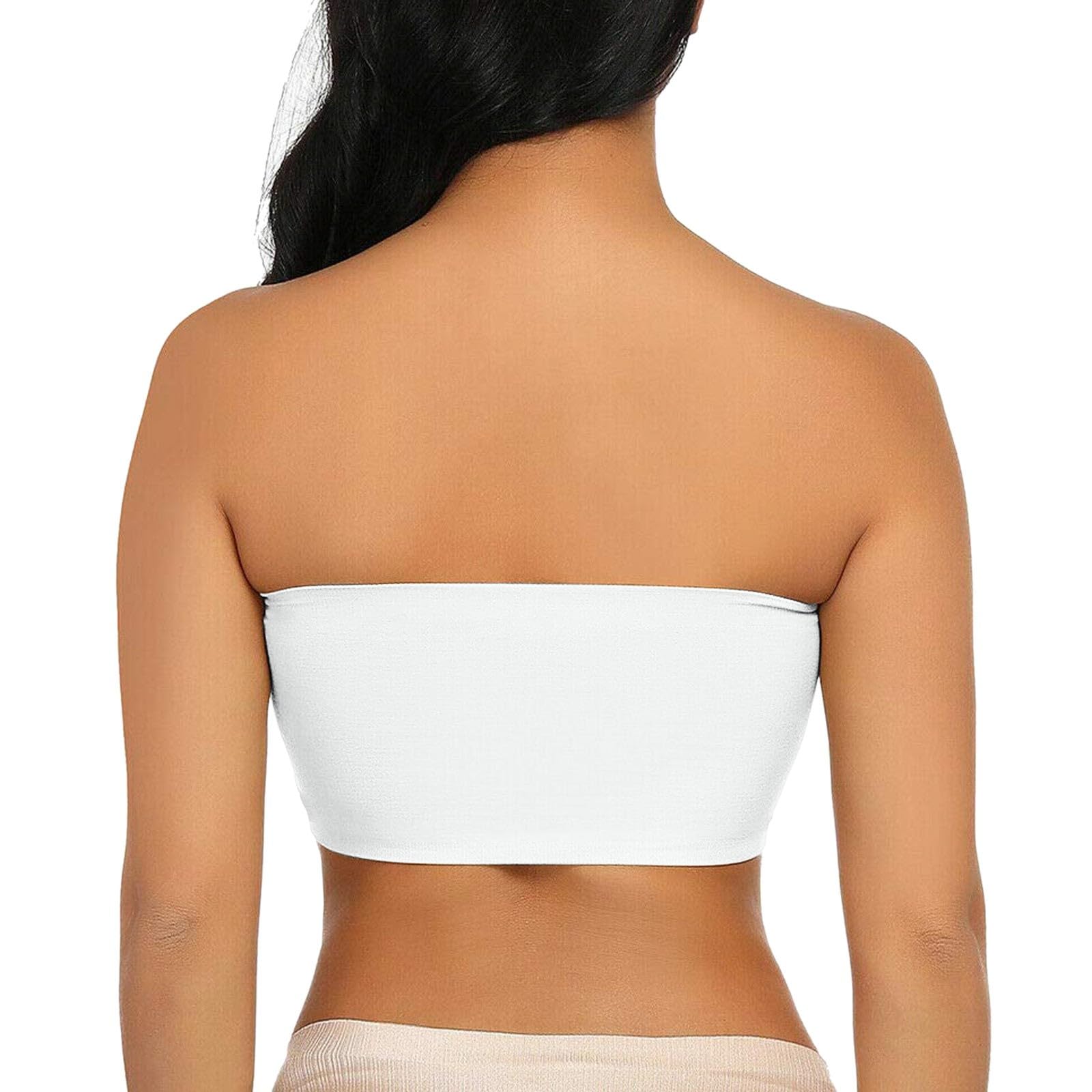 Sujetador bandeau sin costuras sin tirantes con relleno elástico tallas variadas