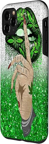 Miniatura 2 de Funda para iPhone 11 Pro Max Sexy Lips Green Cool Cannabis Marihuana Weed Pot Leaf 420