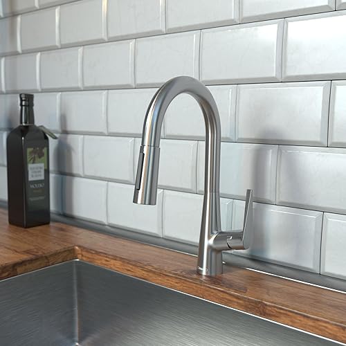 Miniatura 8 de hansgrohe Talis S 72813001 - Grifo de cocina de arco alto cromado con rociador extraíble, grifo para fregadero de cocina, cabezal rociador de