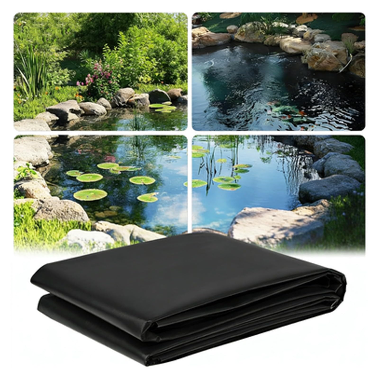 Amazon | 池用防水シート 2.5x5.5m/8.2x18.04ft,厚さ0.12mm 環境に