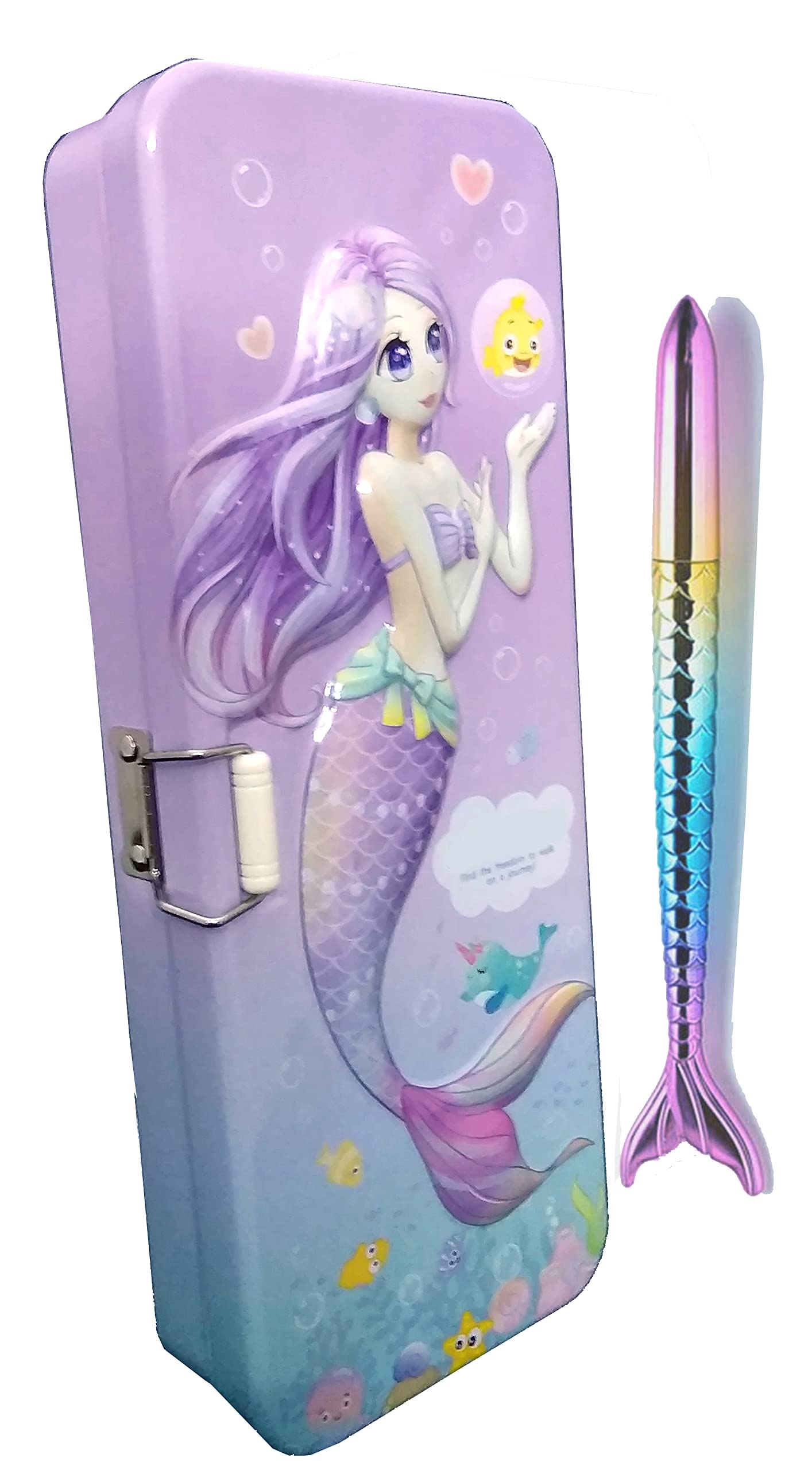 SHREE TECHNESH® 3D Designer Fish Metal Pencil Box with Fish Pen for Girls (Purple) (B09N7K7J84) Amazon Price History, Amazon Price Tracker