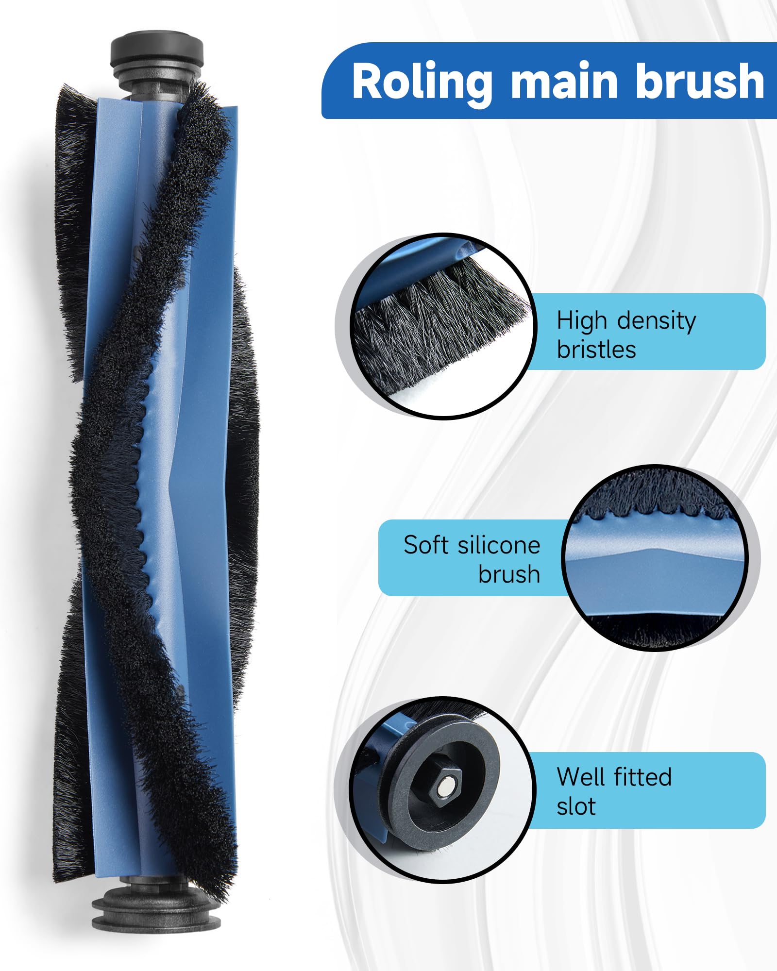 Kit Spazzola Principale Laterali Filtri Kit Ricambi Per Aspirapolvere Eufy X8 Pro - Spazzole E Filtri Di Ricambio Self Emptying Station
