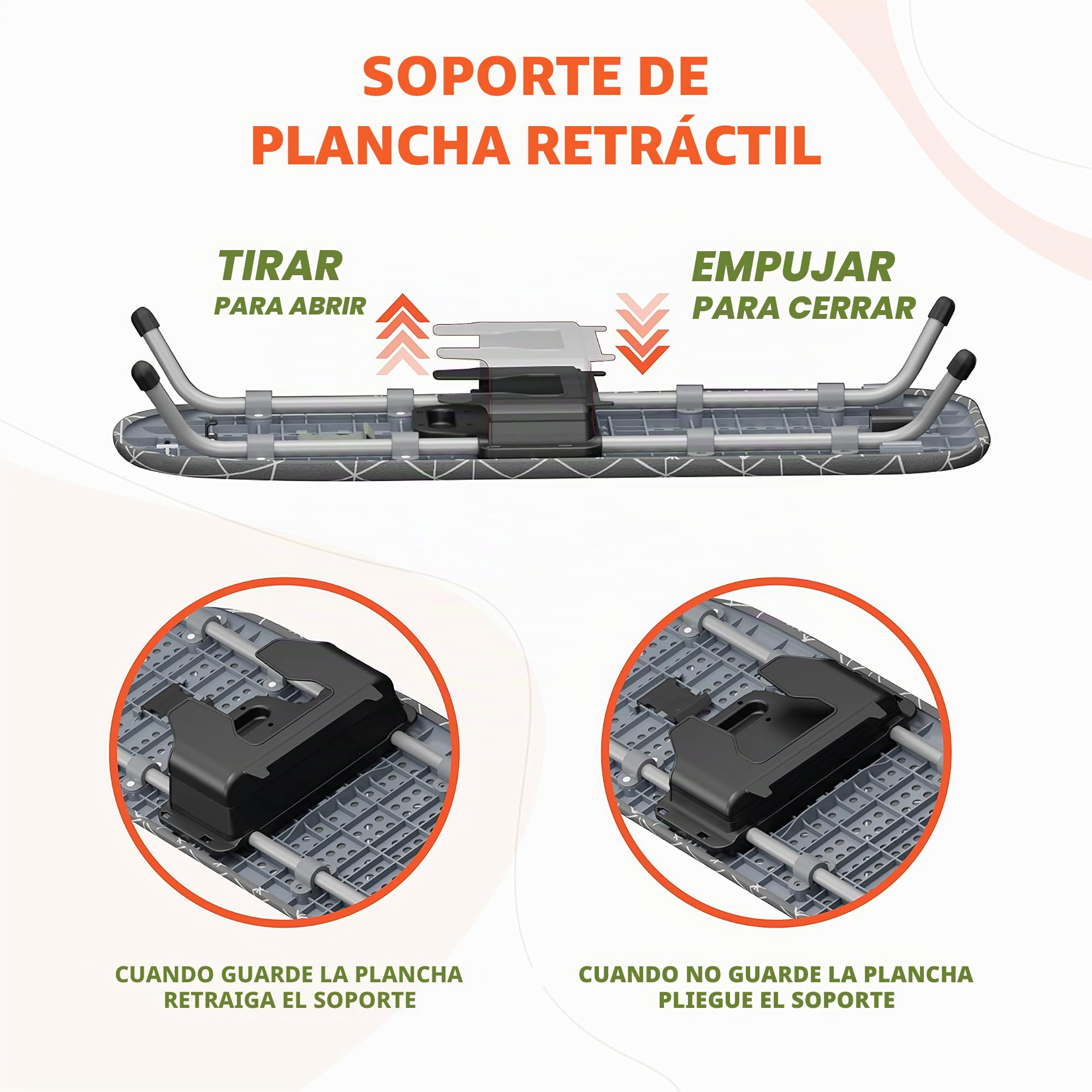 XABITAT - Tabla de planchar de mesa con soporte de pared, D-Crease, portátil, ahorra espacio, mini, plegable, con soporte de hierro, verde
