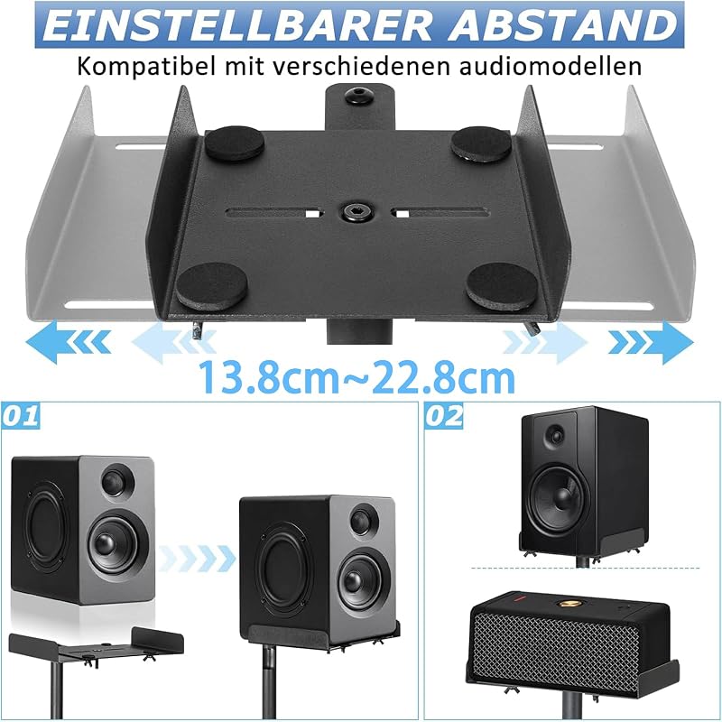 OUUTMEE magasságállítható hangfal állvány 80-130 cm, 2 darab