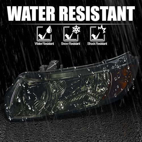 Miniatura 18 de Lámparas para faros delanteros de Honda Civic 2dr, Negro negro, (Black Housing Clear Lens),Cromado,Lente ahumado