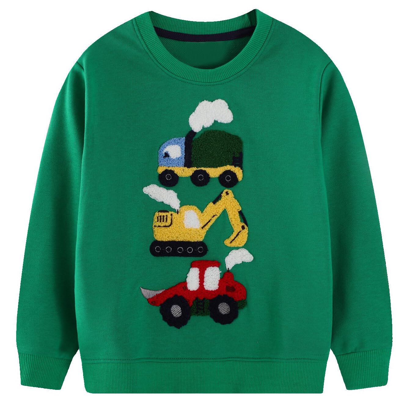 Toddler Boys Sweatshirts Kids Cotton Long Sleeve Crewneck Pullover Cartoon Print Shirts 2-7T